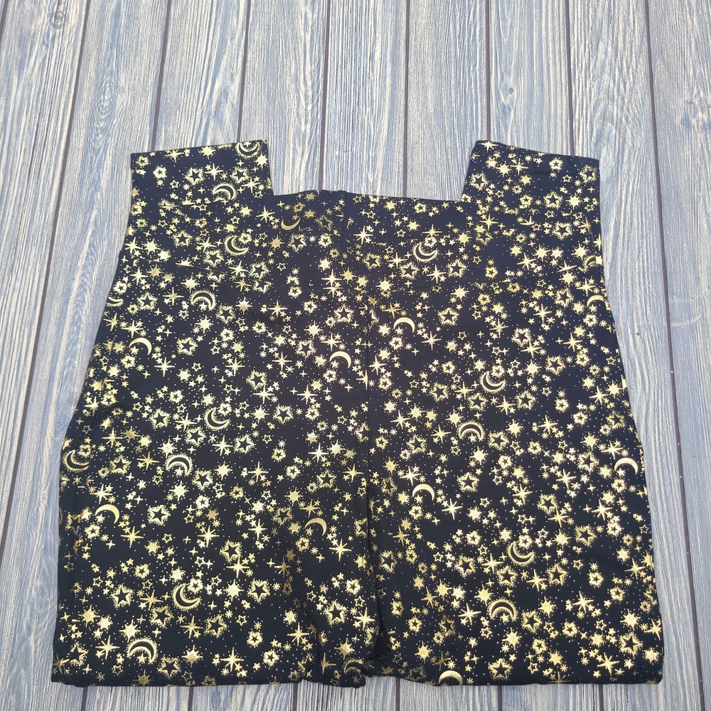 Torrid Black and Gold Starry Leggings